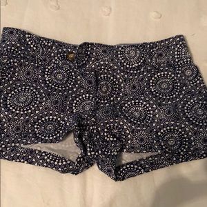 Blue and white printed Red Camel Shorts